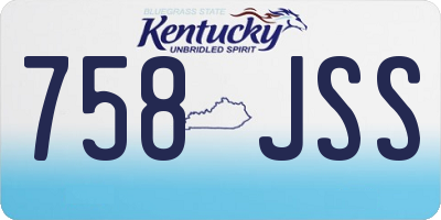 KY license plate 758JSS