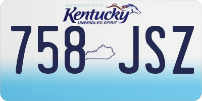 KY license plate 758JSZ