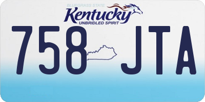 KY license plate 758JTA