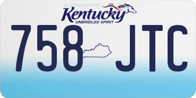 KY license plate 758JTC