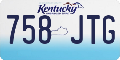 KY license plate 758JTG