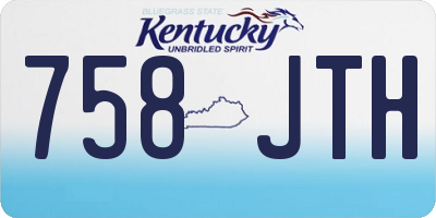 KY license plate 758JTH