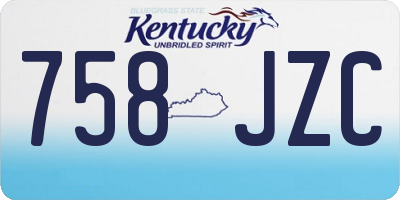 KY license plate 758JZC
