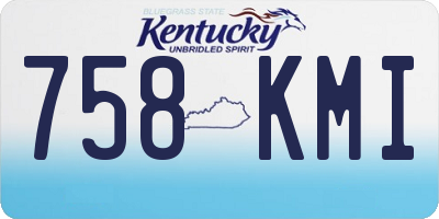 KY license plate 758KMI