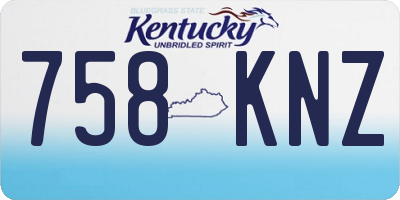 KY license plate 758KNZ