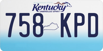 KY license plate 758KPD