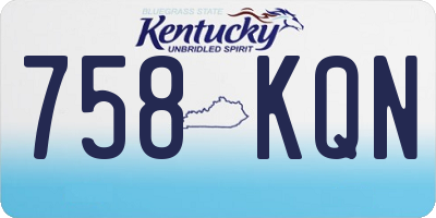 KY license plate 758KQN