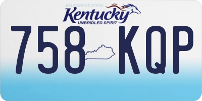 KY license plate 758KQP