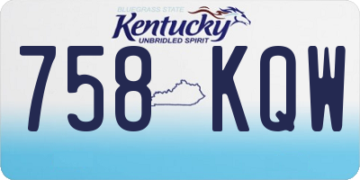 KY license plate 758KQW