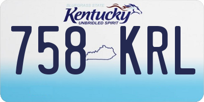 KY license plate 758KRL