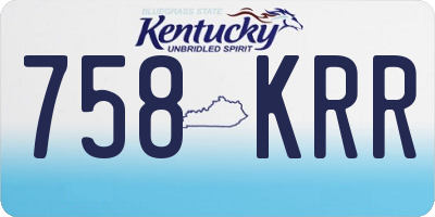 KY license plate 758KRR