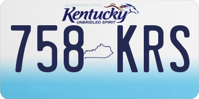 KY license plate 758KRS