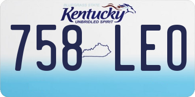 KY license plate 758LEO