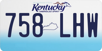 KY license plate 758LHW