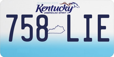 KY license plate 758LIE