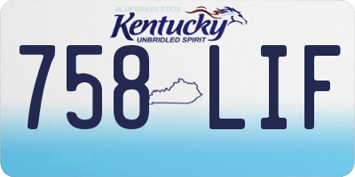 KY license plate 758LIF