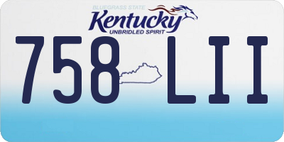 KY license plate 758LII