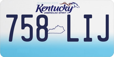 KY license plate 758LIJ
