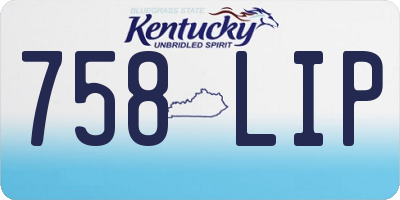 KY license plate 758LIP