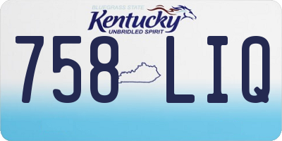 KY license plate 758LIQ