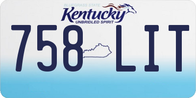 KY license plate 758LIT