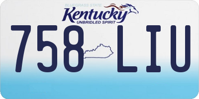 KY license plate 758LIU