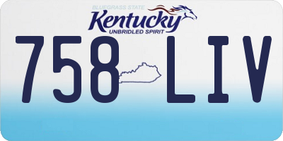 KY license plate 758LIV