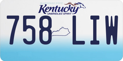 KY license plate 758LIW