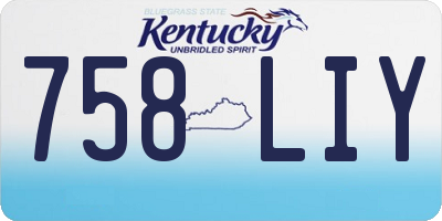 KY license plate 758LIY