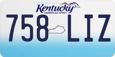 KY license plate 758LIZ