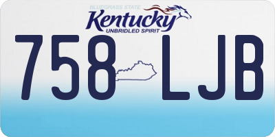 KY license plate 758LJB