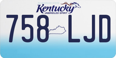 KY license plate 758LJD