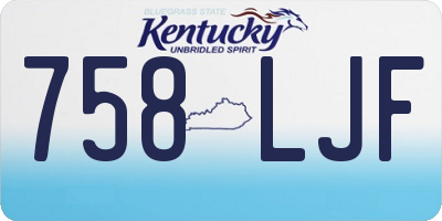 KY license plate 758LJF