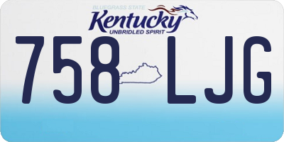 KY license plate 758LJG