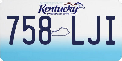 KY license plate 758LJI