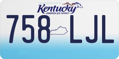 KY license plate 758LJL