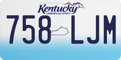 KY license plate 758LJM