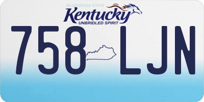 KY license plate 758LJN