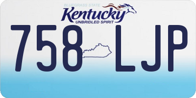 KY license plate 758LJP