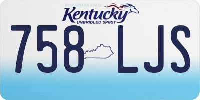 KY license plate 758LJS