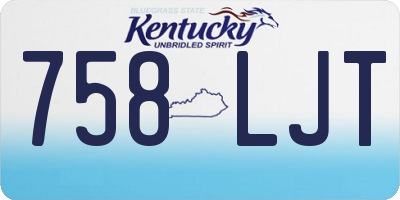 KY license plate 758LJT