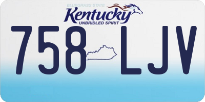 KY license plate 758LJV