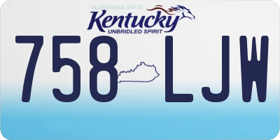 KY license plate 758LJW