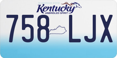 KY license plate 758LJX