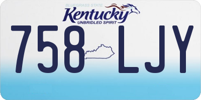 KY license plate 758LJY