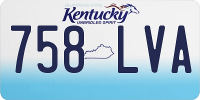 KY license plate 758LVA