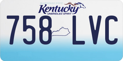 KY license plate 758LVC