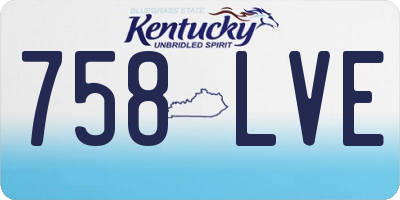 KY license plate 758LVE