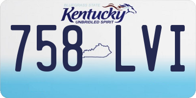 KY license plate 758LVI