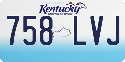 KY license plate 758LVJ